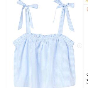 H&M Blue and White Striped Top Size XS With Tags. Worn for Photos Only
